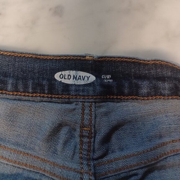 Old Navy Women's Curvy Skinny Jeans 10 Short Blue - Picture 4 of 6